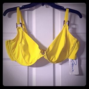 Bright Neon Yellow Bikini Top